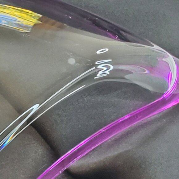 Michelangelo Luigi Bormioli Color Palette 4 Pc Purple Glass Serving Dish Italy - Picture 9 of 10